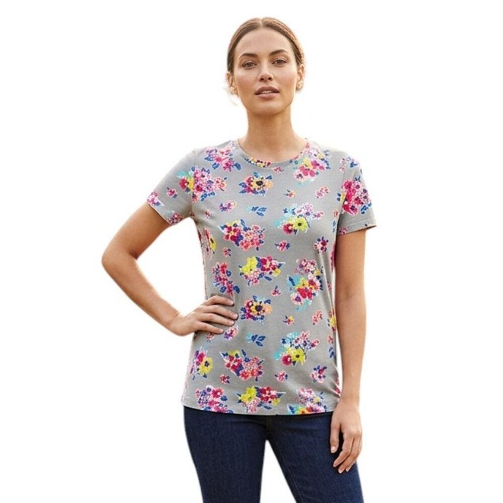 Vera Bradley Tossed Posies Cadence Classic Fit Crew Neck Tee Top, S SRP: $40